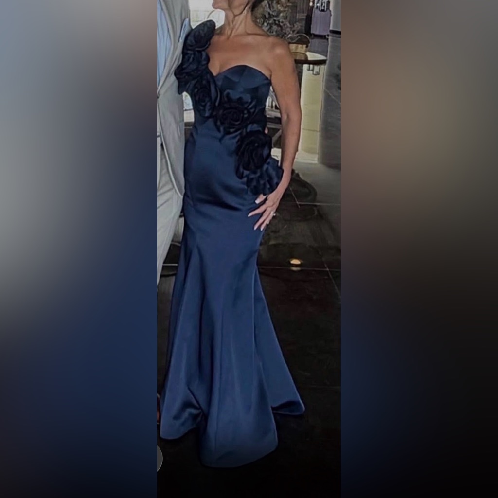 Elegant Navy Blue Mermaid Evening Dress